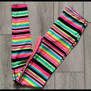 K-DEER neon striped leggings